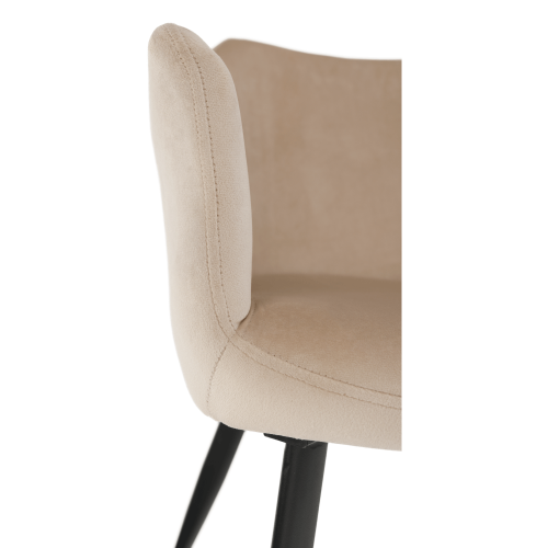 Kreslo, látka béžová/čierne nohy, ODOVEL