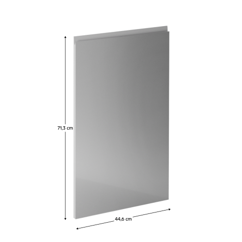 Dvierka na umývačku riadu, biela/sivá extra vysoký lesk HG, 44,6x71,3, AURORA