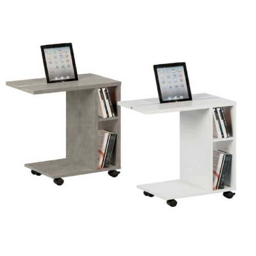 Príručný stolík, biela, NIDEN