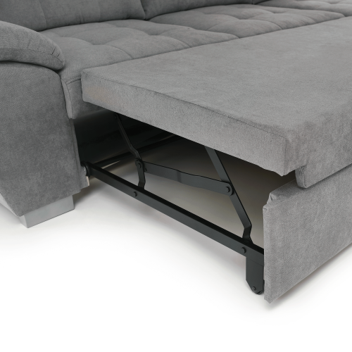 Sedacia súprava, sivá látka, pravá, EVANGELIN