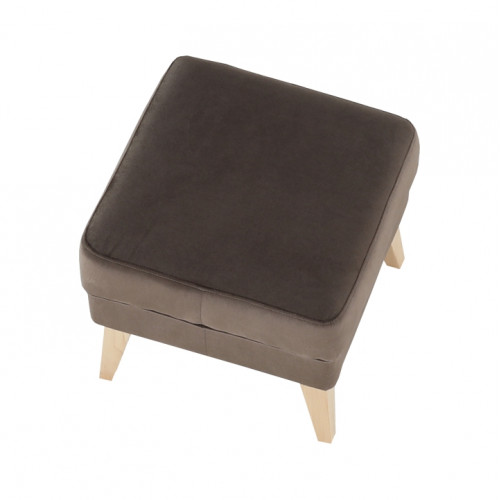 Taburet, taupe-sivohnedá/buk, RODEZA