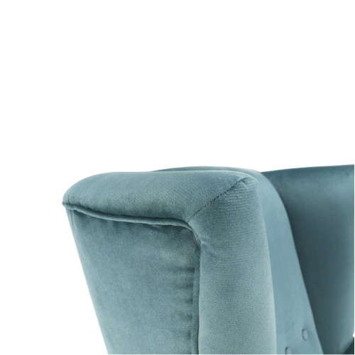 Kreslo-ušiak, mentolová/buk, RODEZA