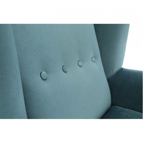 Kreslo-ušiak, mentolová/buk, RODEZA