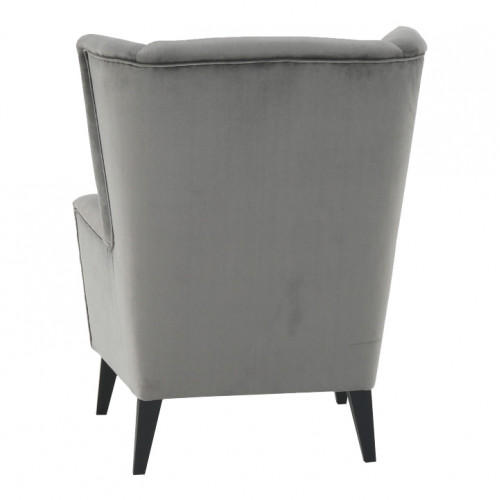 Kreslo-ušiak, svetlosivá/čierna, RODEZA