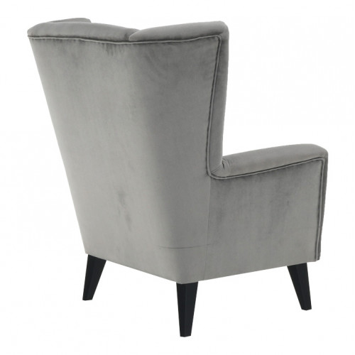 Kreslo-ušiak, svetlosivá/čierna, RODEZA