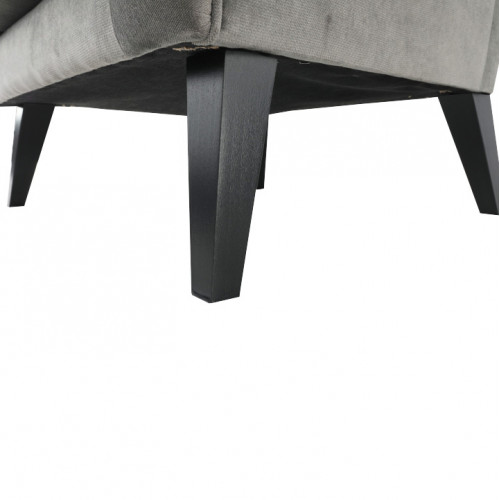 Kreslo-ušiak, svetlosivá/čierna, RODEZA