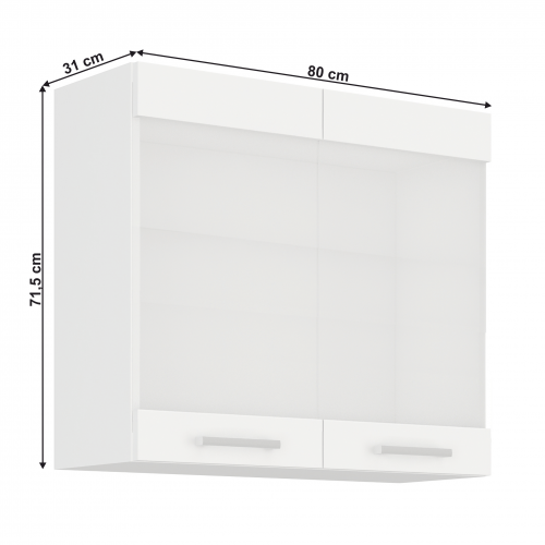 Horná skrinka, biela, SPLIT 80 GS-72 2F