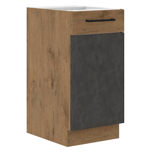 Spodná skrinka, sivá matná/dub lancelot, VEGA 40 D 1F BB