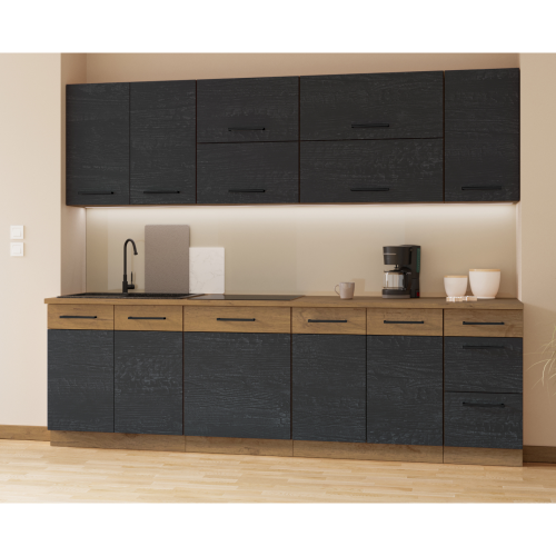 Spodná skrinka, sivá matná/dub lancelot, VEGA 60 D GAZ BB