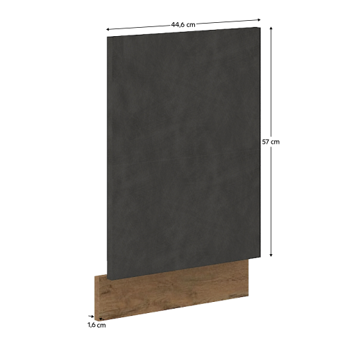 Dvierka na vstavanú umývačku riadu, sivá matná/dub lancelot, VEGA ZM 570x446 Dvierka na vstavanú umývačku riadu, sivá matná/dub lancelot, VEGA ZM 570x446