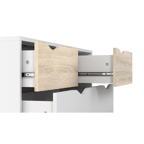 Komoda, dub sonoma/biela, OSLO 75456