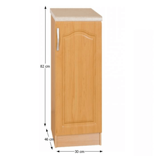Kuchynská skrinka, jelša, pravá, LORA MDF NEW KLASIK S30