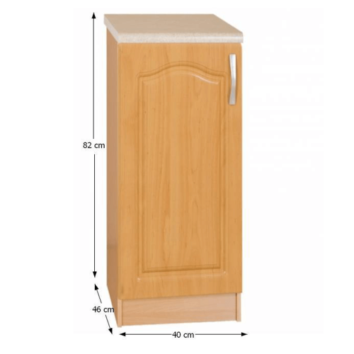Kuchynská skrinka, jelša, ľavá, LORA MDF NEW KLASIK S40