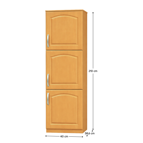 Kuchynská skrinka, pravá, jelša, LORA MDF NEW KLASIK S40/210/57