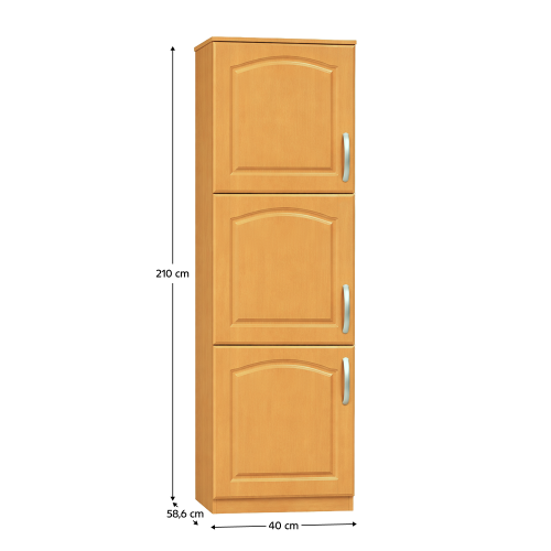 Kuchynská skrinka, ľavá, jelša, LORA MDF NEW KLASIK S40/210/57