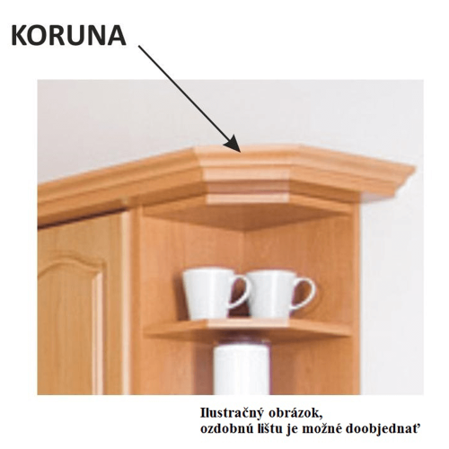 Kuchynská skrinka, jelša, ľavá, LORA MDF NEW KLASIK S60LO