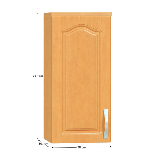Horná skrinka, jelša, ľavá, LORA MDF NEW KLASIK W30/735