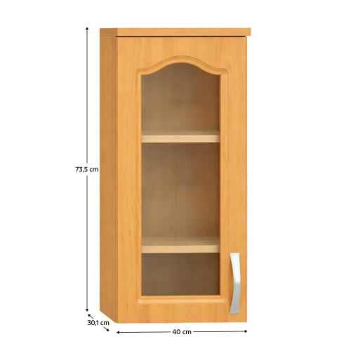 Horná skrinka, jelša, ľavá, LORA MDF NEW KLASIK W40S