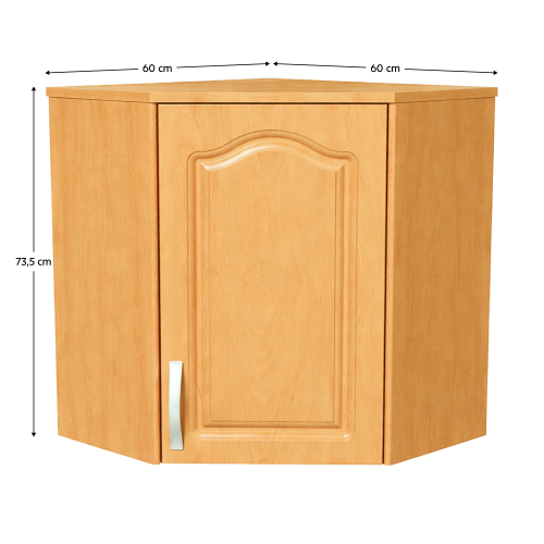 Horná skrinka, jelša, pravá, LORA MDF NEW KLASIK W60/60