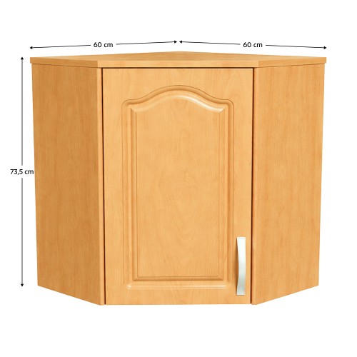 Horná skrinka, jelša, ľavá, LORA MDF NEW KLASIK W60/60