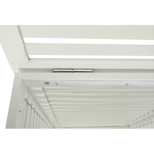 Kôš na bielizeň, lakovaný bambus/biela/béžová, BASKET