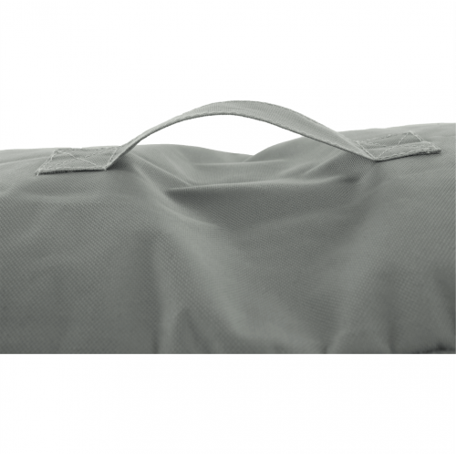 Sedací vak, sivá/zelená/žltá látka, ALIMOR