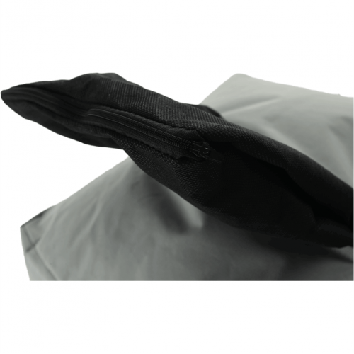 Sedací vak, sivá/zelená/žltá látka, ALIMOR