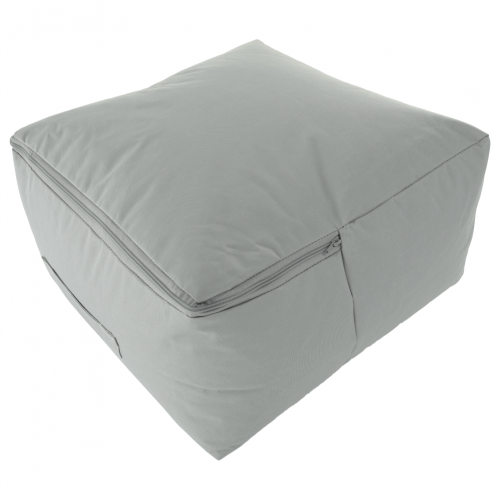 Sedací vak, sivá/zelená/žltá látka, ALIMOR