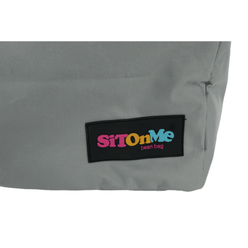 Sedací vak, sivá/zelená/žltá látka, ALIMOR