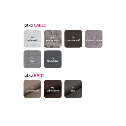 Rozkladacia pohovka, svetlomodrá látka, ľavá, LAUREL