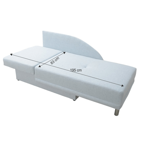 Rozkladacia pohovka, svetlomodrá látka, ľavá, LAUREL