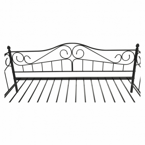 Kovová posteľ, čierna, 90x200, DAINA