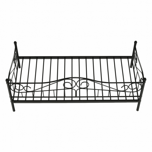 Kovová posteľ, čierna, 90x200, DAINA