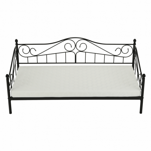 Kovová posteľ, čierna, 90x200, DAINA