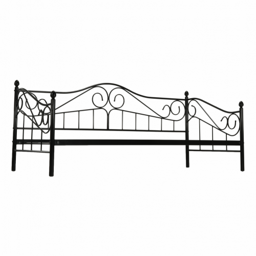 Kovová posteľ, čierna, 90x200, DAINA
