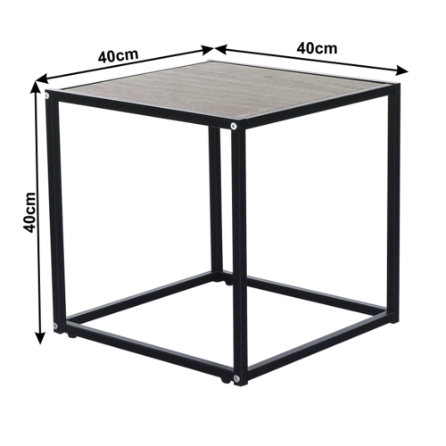 Príručný stolík, dub/čierna, JAKIM NEW TYP 1