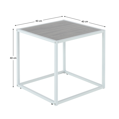 Príručný stolík, dub/biela, JAKIM TYP 2 NEW