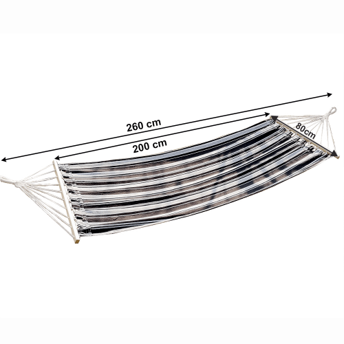 Hojdacia sieť, sivá/biela, EVANA NEW - single