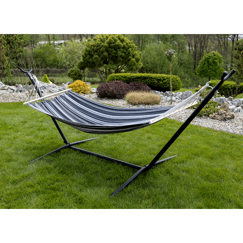 Hojdacia sieť, sivá/biela, EVANA NEW - single