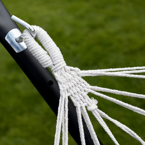 Hojdacia sieť, sivá/biela, EVANA NEW - single