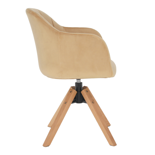 Otočné kreslo, béžová/buk, DALIO