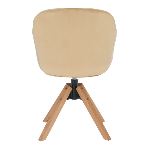Otočné kreslo, béžová/buk, DALIO