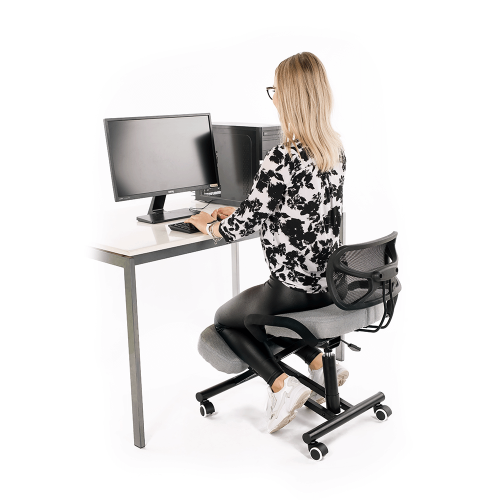 Ergonomická kľakačka, sivohnedá Taupe/čierna, RUFUS