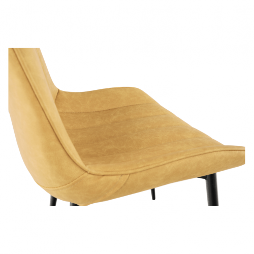 Stolička, ekokoža žltá/čierna, HAZAL