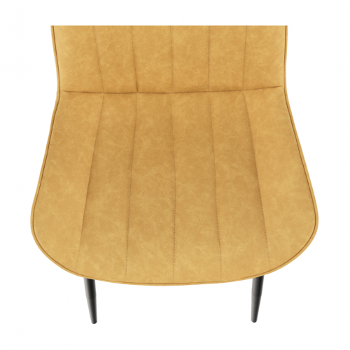 Stolička, ekokoža žltá/čierna, HAZAL