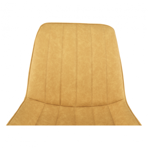 Stolička, ekokoža žltá/čierna, HAZAL