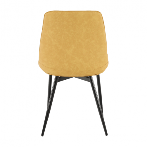 Stolička, ekokoža žltá/čierna, HAZAL