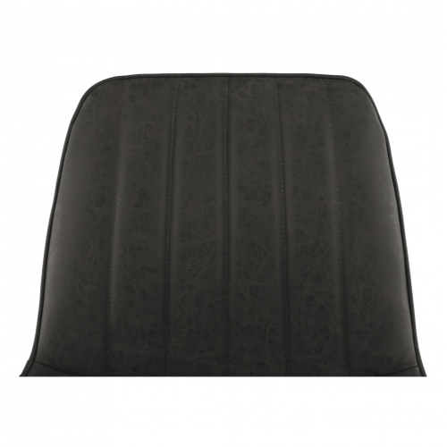 Stolička, ekokoža tmavosivá/čierna, HAZAL