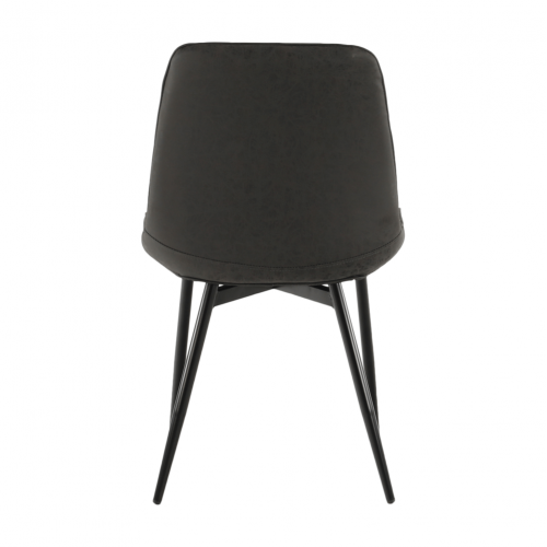 Stolička, ekokoža tmavosivá/čierna, HAZAL