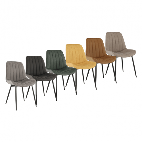 Stolička, ekokoža tmavosivá/čierna, HAZAL